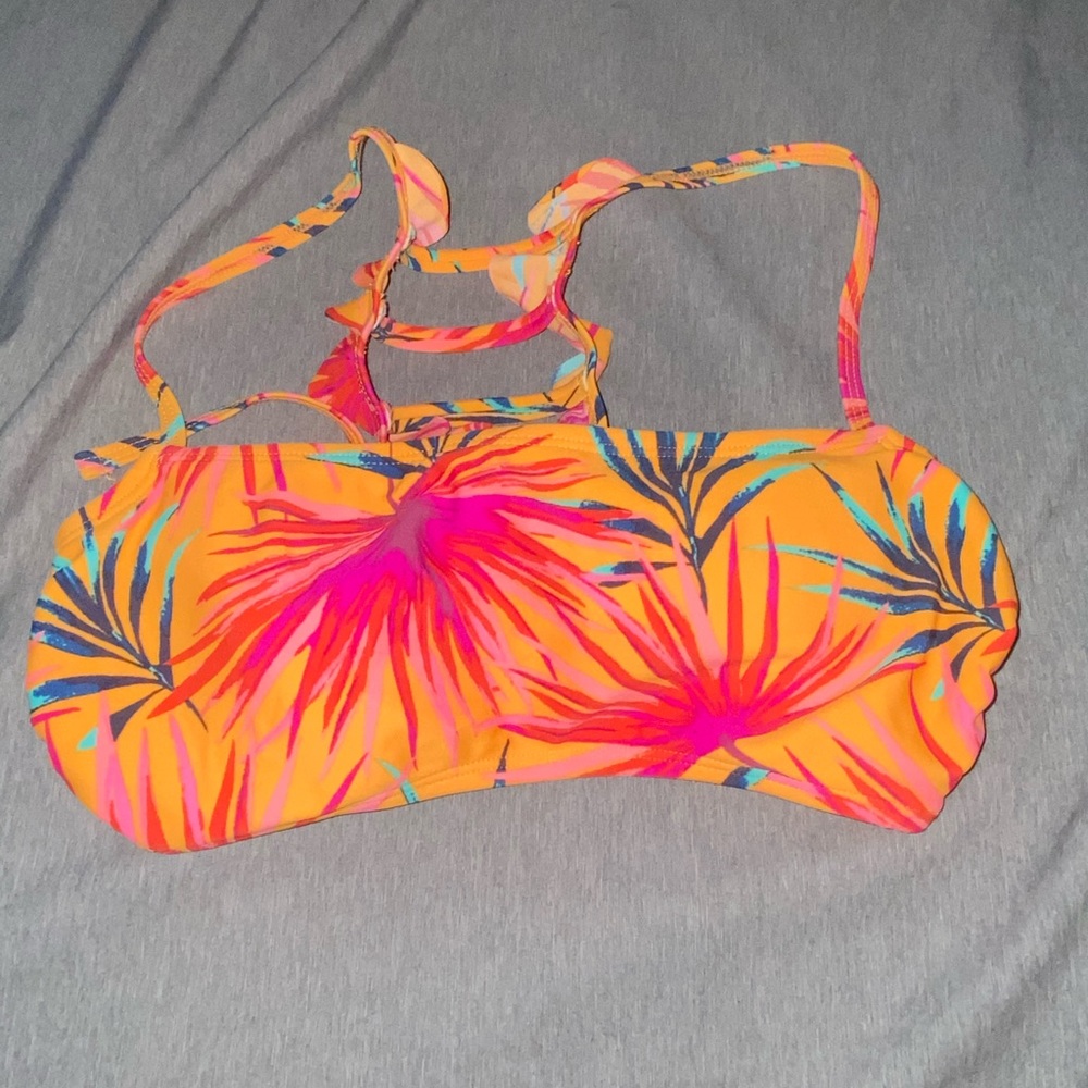 Xhiliaration Hawaiian swim top.